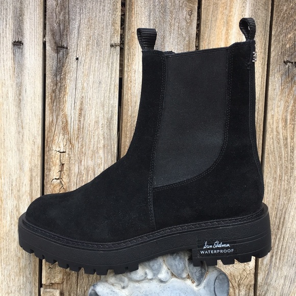 Sam Edelman Shoes | Nwt Sam Edelman Laguna Waterproof Chelsea Boot Suede Black 8 | Color: Black | Size: 8 | The2ndtime's Closet